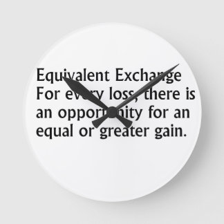 Horloge Ronde Equivalent Exchange