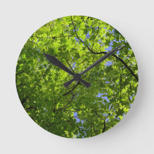 Horloge Ronde Érable au printemps 