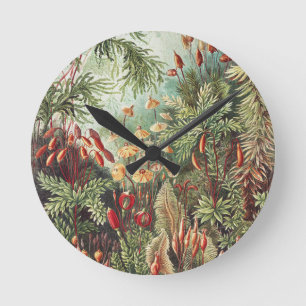 Horloge Ronde Ernst Haeckel Impression de la nature de la mousse