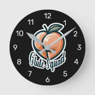Horloge Ronde Escouade Fessiers Fessier Peche Fessiers Gym Fitne