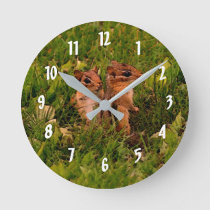 Horloge Ronde Espèce animale de Cute Baby
