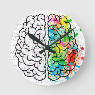 Horloge Ronde esprit cerveau psychologie idée coeurs