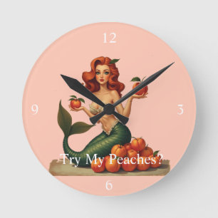 Horloge Ronde Essayer mes pêches Mermaid Thunder_Cove