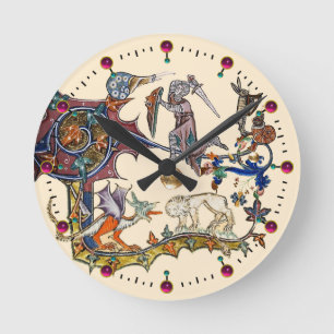 Horloge Ronde ESSENCE DE GUERRE BESTIAIRE MÉDIÉVALE vs Chevalier