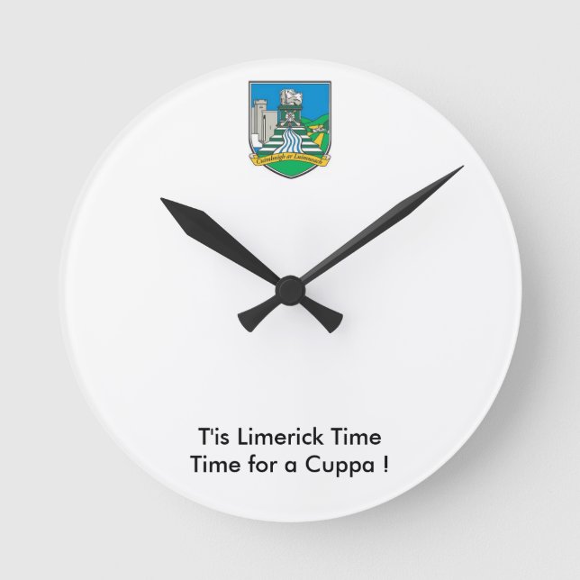 Horloge Ronde Étaient sur Limerick Time-Time pour un Cuppa. (Recto)