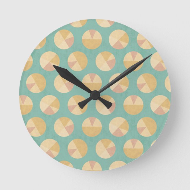 Horloge Ronde Étape motif orange et vert de | de Geo de (Recto)