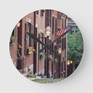 Horloge Ronde États-Unis, Massachusetts, Boston, Maisons le long