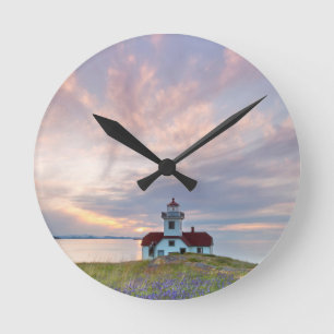 Horloge Ronde États-Unis, Washington, îles San Juan.Coucher du s