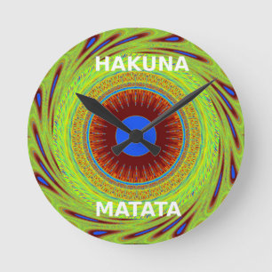 Horloge Ronde Ethnic Avoir une belle journée et une meilleure nu