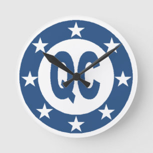 Horloge Ronde Étiquette murale acrylique QUÉBEC