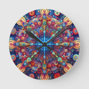 HORLOGE RONDE ÉTOILE DE NOËL