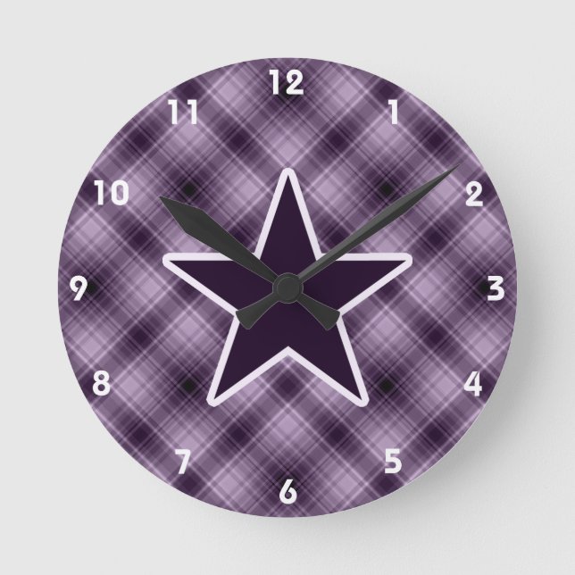 Horloge Ronde Étoile violette (Recto)