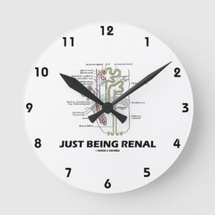 Horloge Ronde Être Renal (Humour Renal Du Néphron Du Rein)