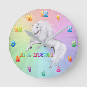 Horloge Ronde Être une licorne