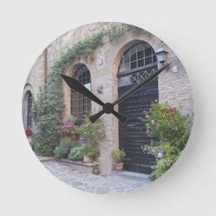 Horloge Ronde Europe, Italie, Ombrie, Civita, Maison Traditionne