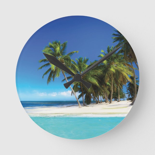 Horloge Ronde Exotic beach throw pillow (Recto)