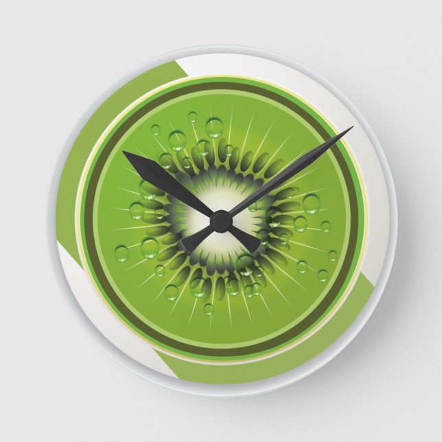Horloge Ronde Exotic Fruit Kiwi Wall Clock (Recto)