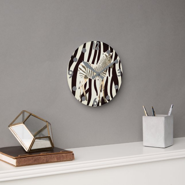 Horloge Ronde Exotic zebra (Bureau)