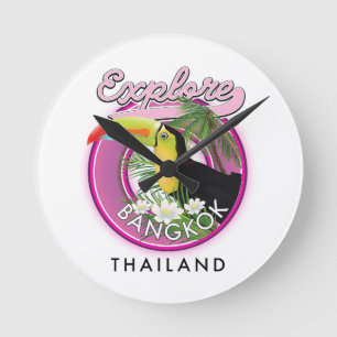Horloge Ronde explorer Bangkok indonésie logo de voyage
