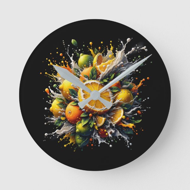 Horloge Ronde Explosion de Citron (Recto)
