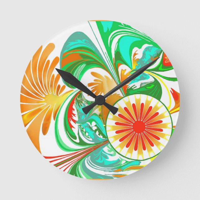 Horloge Ronde Explosion de Citrus (Recto)
