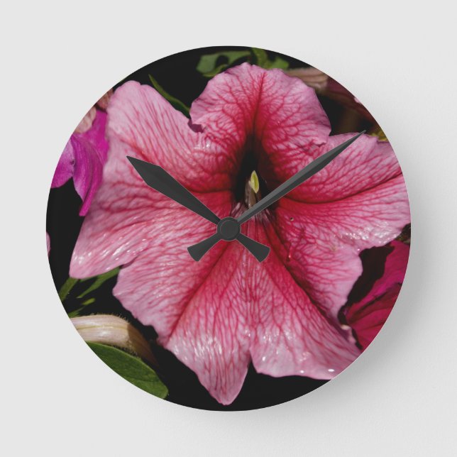 Horloge Ronde Explosion Florale (Recto)