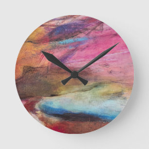 Horloge Ronde Expression fuchsia