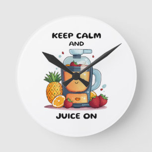 Horloge Ronde Extracteur de jus de fruits Garder son calme et fa