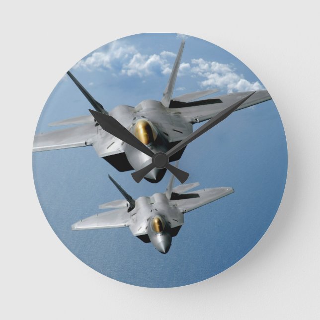 HORLOGE RONDE F-22 RAPTOR 8"  WALL CLOCK (Recto)