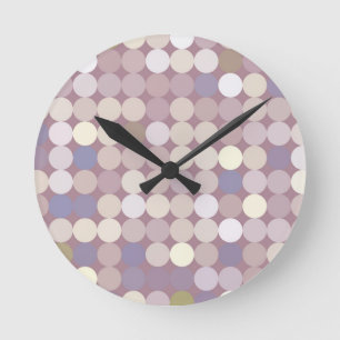 Horloge Ronde Fabric circles abstract pattern