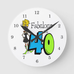 Horloge Ronde Fabuleux blond à l'anniversaire 40