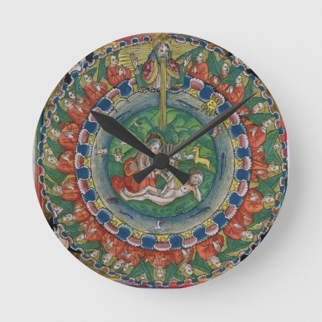 Horloge Ronde Fac-similez la copie du 2h22 Ève créée par Dieu, (Recto)