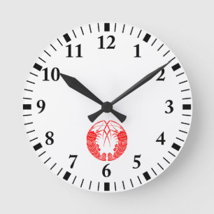 Horloge Ronde Face aux homards épineux