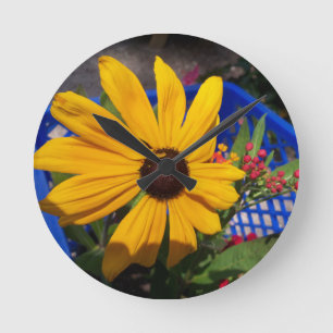 Horloge Ronde Face et centre de Susan aux yeux noirs