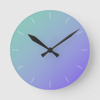 Horloge Ronde FADE dans TURQUOISE| abstrait choisir une couleur