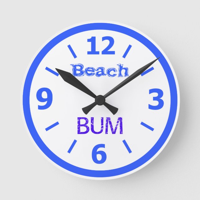 Horloge Ronde Fainéant de la plage (Recto)