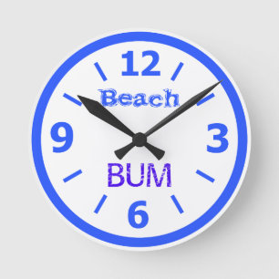 Horloge Ronde Fainéant de la plage