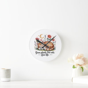 Horloge Ronde Faire pousser des plantes que les chats domestique