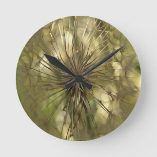 Horloge Ronde Faire Un Fleur sauvage Souhaite Tête D'Art