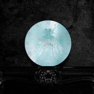 Horloge Ronde Fairy Wing Mint Gown   Luxe Pearl Green Aqua Sheen