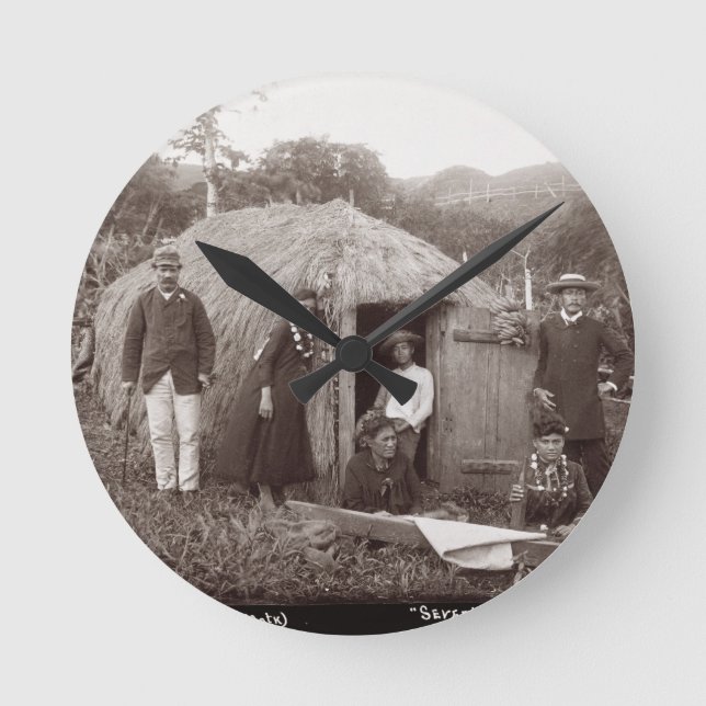 Horloge Ronde Faisant Tappa, un tissu indigène, c.1875 (photo de (Recto)