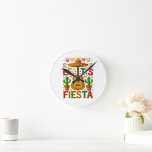 Horloge Ronde Faisons la fête Fiesta Cinco De Mayo