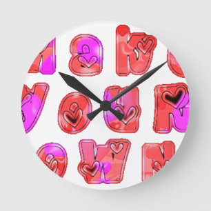 Horloge Ronde Faites votre propre coeur