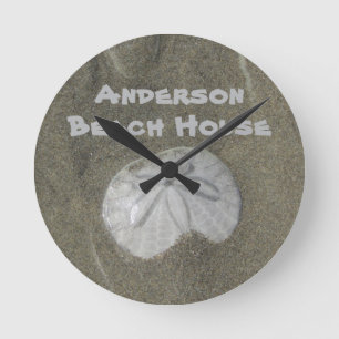 Horloge Ronde Family Beach House Sand Dollar Photo Coastal Home