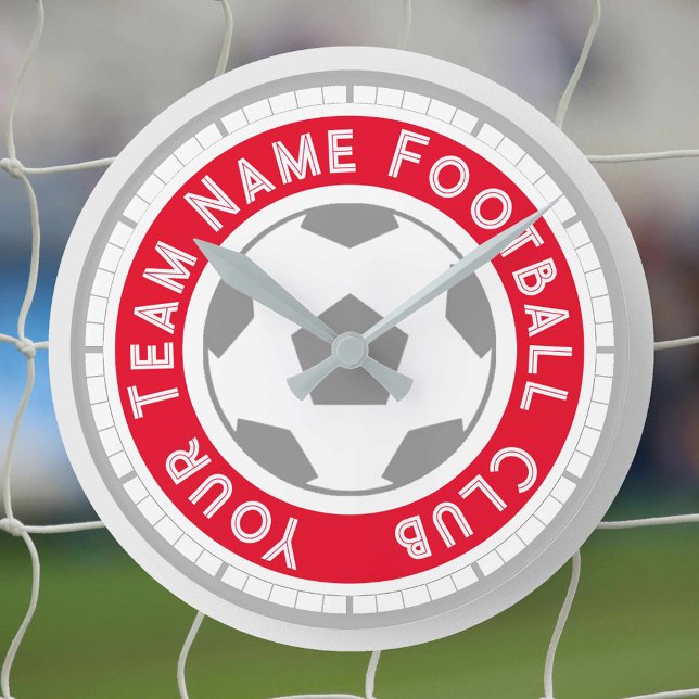 Horloge Ronde Fan de football ou soutien de football (Créateur téléchargé)
