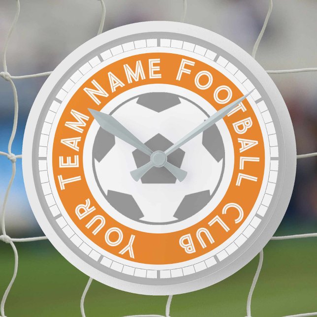 Horloge Ronde Fan de football ou soutien de football (Créateur téléchargé)