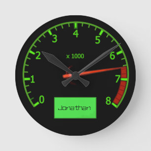 Horloge Ronde Fan de voiture de tête d'engrenage de nom personna