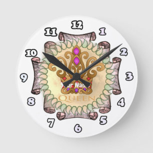 Horloge Ronde Fantastique Couronne Queen