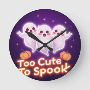 Horloge Ronde Fantômes Mignons Virals 👻 Création Halloween