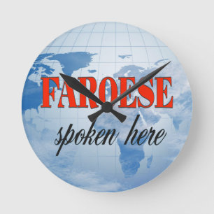 Horloge Ronde Faroese parlé ici terre nuageuse